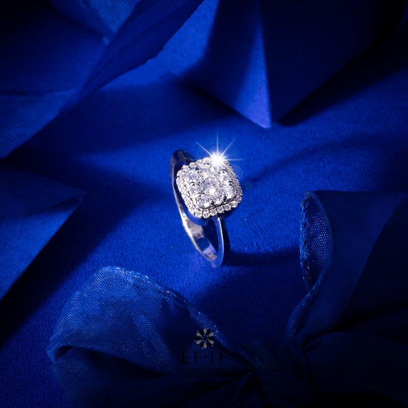 Buy BlueStone 18k White Gold and Diamond Ring at Amazon.in